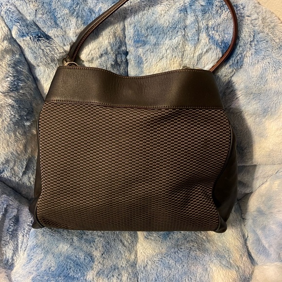 Coach Black and Brown Textured Shoulder Bag - Picture 2 of 7